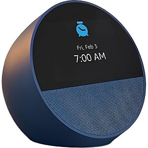 Speaker Amazon Echo Spot Alexa Smart 2024 com Relógio - Azul