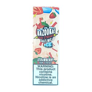 Líquido Strawberry Ice (Sour Straws) - SaltNic / Salt Nicotine | Bazooka!