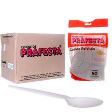 Colher Refeição Branca Prafesta 20x50unids