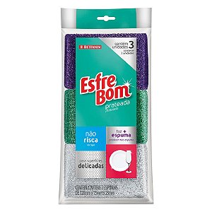 Esponja Prateada Bettanin c/ 3 unids