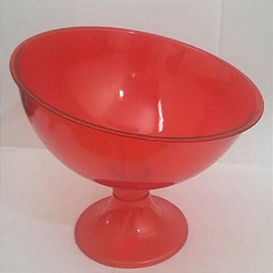 Taça Acrilica Inclinada Grande Cristal Vermelha unid (consultar disponibilidade antes da compra)