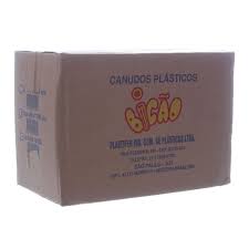 Canudo Biodegradavel Milk Shake Preto Embalado 20,5cmx8,5mm 10x100unids