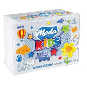 Lenço Papel Moda Kids 19cmx22,7cm Duplo 75fls