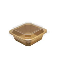 Pote Square Kraft 1200ml + Tampa Pet 50unids