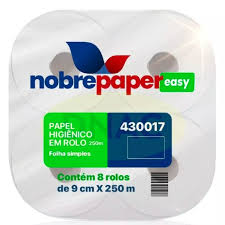 Papel Higiênico Rolao 250mts Easy Nobre 100% Celulose FL Simples 8rls