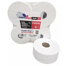 Papel Higiênico Rolão 250mts Easy Nobre 100% Celulose Fl Dupla 8lrs
