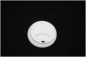 Tampa Copo Papel 240/270ml cappucino Plastica Branca (80MMPSLID) 1000unids (serve apenas para copos Fns)