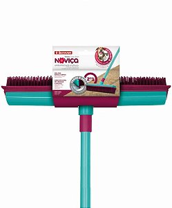 Vassoura Emborrachada Varre e Seca (pelos e cabelos) Noviça cabo retratil unid