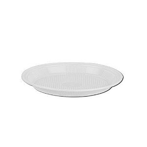 Prato Plastico 15cm Branco Copaza c/10