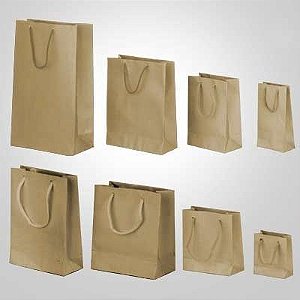 Sacola papel Kraft 15x20x08 c/10 unids