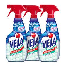 X14 Veja Banheiro s/ cloro Pulverizador 500 ml unid - embalagens  descartáveis em geral , produtos limpeza e artigos festa e papelaria