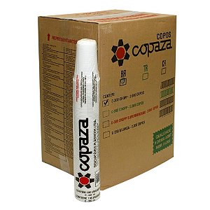 Copo descartavel 300ML Branco Copaza 2000 unids