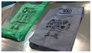 Sacola Biodegradável 48x55 Cinza 01kg