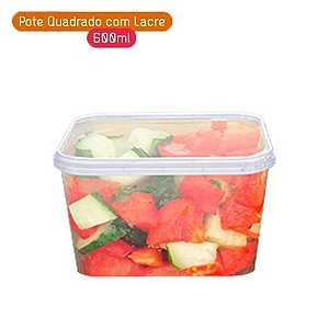 Pote c/Lacre Prafesta 600ml Quadrado 20pctsx10unids