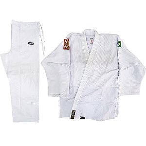 Kimono Adulto de Judô AX Esportes Trançado Branco