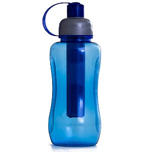 Garrafa de Hidratação AX Esportes com Tubo Gelo Multicolor Azul 600 ml