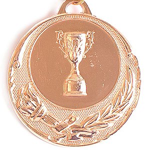 Medalha AX Esportes 65mm Honra ao Mérito Bronzeada FA468-Pç