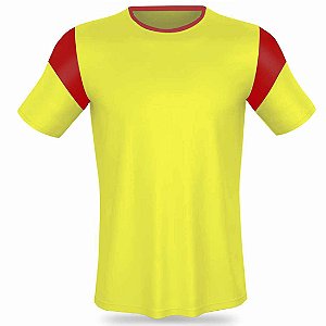 Jogo de Camisa AX Esportes Amarelo com Vermelho - 10+1 Numeradas