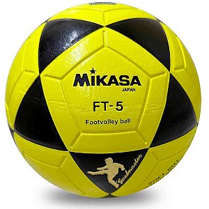 Bola De Futevolei Mikasa FT-4 Couro - Amarelo e preto em Promoção