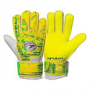 Luva de Goleiro Campo Poker Training Focus Adulto - Am/Vde 01011