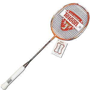 Raquetes Teloon Badminton Pro Carbono C/Capa - Laranja - OA492 - EXCLUSIVIDADE E LANÇAMENTO