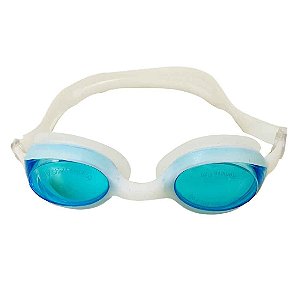 Óculos de Natação Convoy Silicone Adulto - Azul Claro