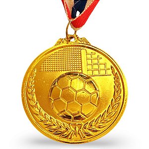Medalha AX Esportes 65mm Dourada - YWA 456 FUTEBOL BOLA - EXCLUSIVIDADE