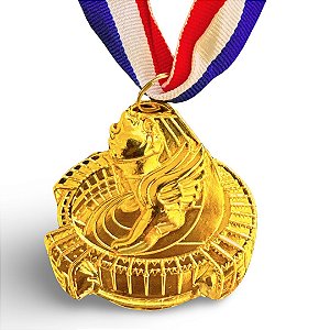 Medalha AX Esportes 60mm Honra ao Mérito Dourada - YWA 460 ESTADIO - EXCLUSIVIDADE