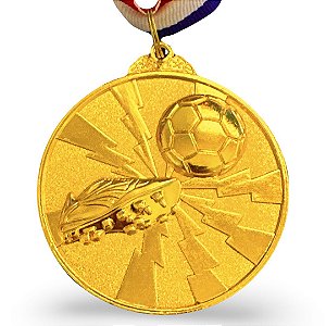 Medalha AX Esportes 65mm Dourada - YWA 456 FUTEBOL CHU/BOLA - EXCLUSIVIDADE E LANÇAMENTO