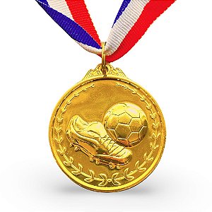 Medalha AX Esportes 50mm Dourada - YWA 454 FUTEBOL CHU/BOLA - EXCLUSIVIDADE E LANÇAMENTO