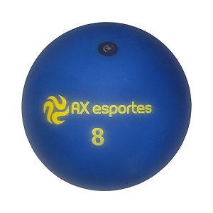 Bola de Iniciação Borracha Lisa AX Esportes Nº08 C/GUIZO - Azul - LCD