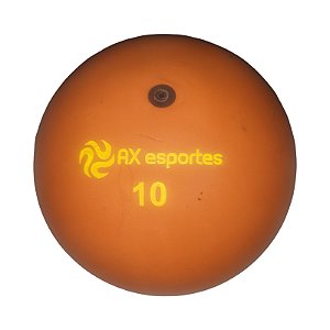 Bola de Iniciação Borracha Lisa AX Esportes Nº10 C/GUIZO - Laranja - LCD
