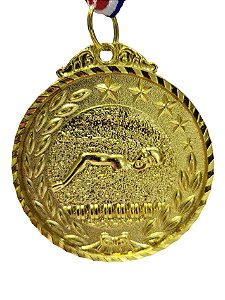 Medalha AX Esportes 65mm YWA 470 NATAÇÃO ESTRELA - EXCLUSIVIDADE