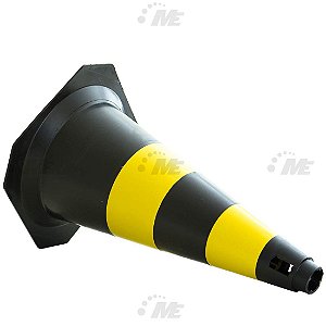 Pack c/ 10 Cones de 50cm AX Esportes - Preto e Amarelo