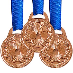 Pack c/ 10 Medalhas AX Esportes 35mm Honra ao Mérito Bronzeada-FA466-431