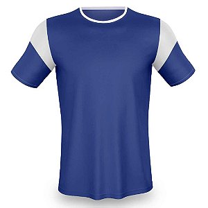 Jogo de Camisa para Futebol AX Esportes Onda Pop Royal com Branco - 14+1 Numeradas