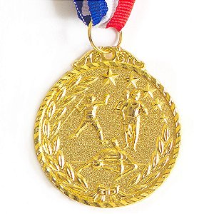 Medalha AX Esportes 50mm Atletismo 3 Alto Relevo Dourada - Y225D