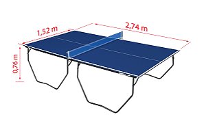 Mesa de Ping Pong / Tênis de Mesa Klopf MDP - 15 mm - Azul