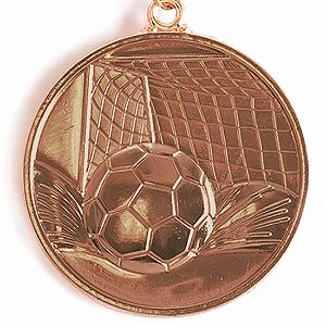 Medalha Gigante AX Esportes 64mm Futebol Alto Relevo 3D Bronzeada - FA489/433 (Pç)