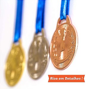 Medalha AX Esportes 35mm Honra ao Mérito Prateada-FA466-431-468-YWA189 Pç