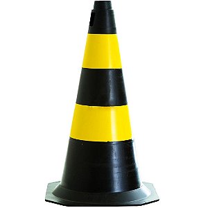 Cone de 50cm AX Esportes - Preto e Amarelo