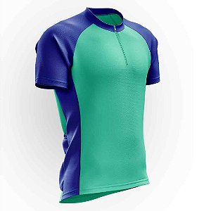 Camisa para Ciclista AX Esportes Azul e Verde - Pitgol