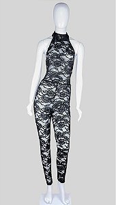 MACACÃO DE RENDA PRETO - TAM P