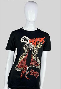 Blusa preta com estampa tamanho P