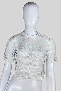 Blusa de Tela Branca Tamanho P
