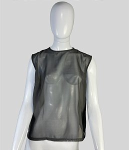 Blusa preta tule