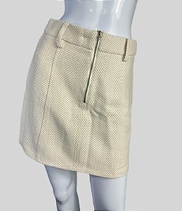 Saia polyvel dourada com branco