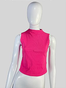 Blusa rosa sem manga