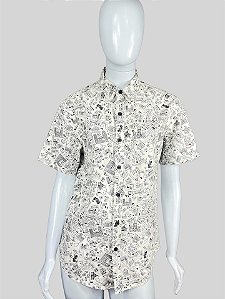 Blusa estampada corte masculino
