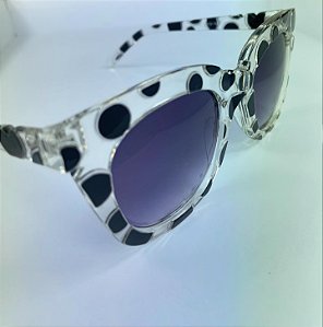 Óculos transparente com detalhes preto